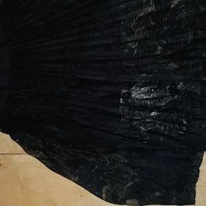 Long black lacey skirt